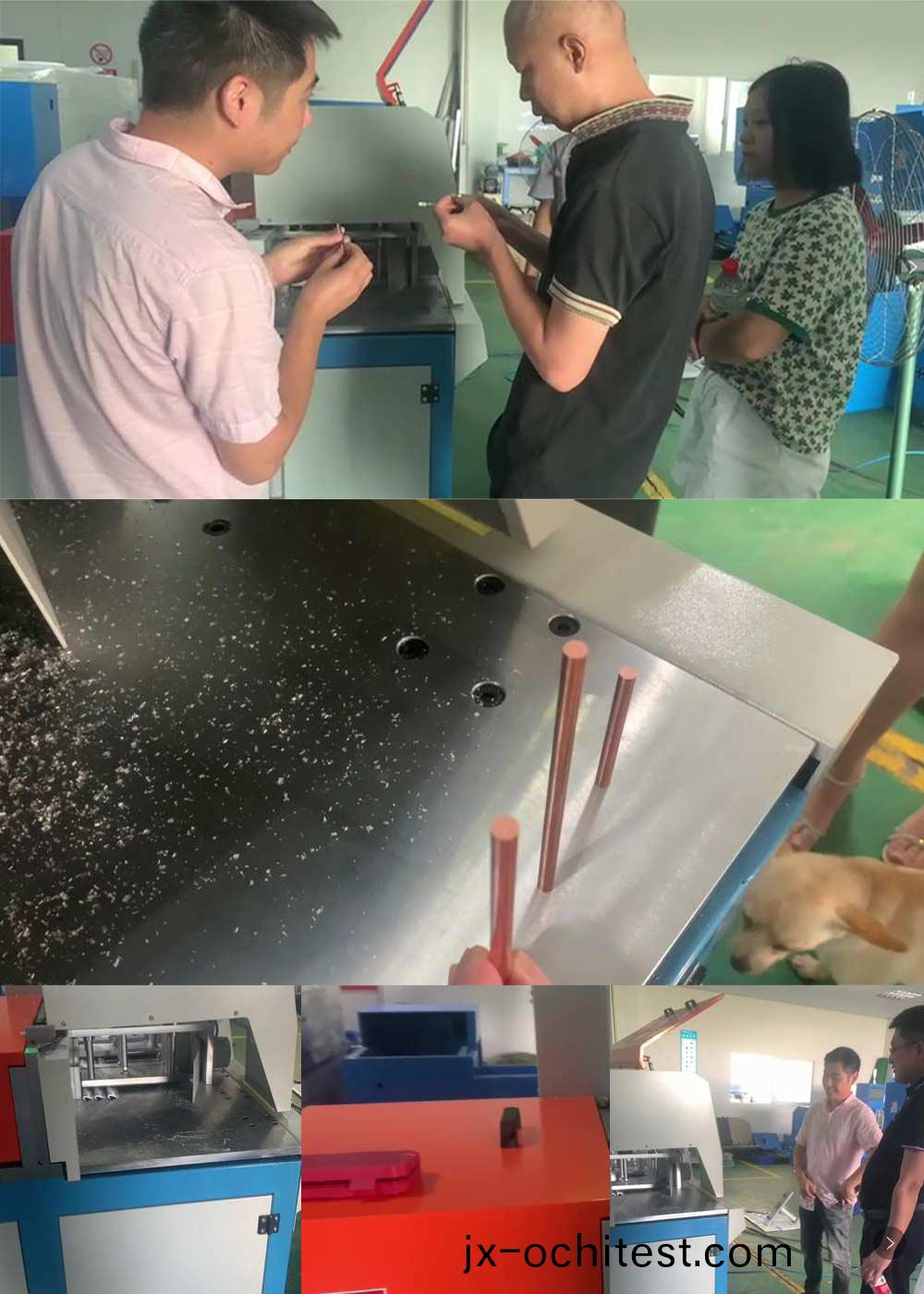 分離(li)式(shi)切(qie)鋁機(ji)-客戶來(lai)我(wo)司現(xian)場試(shi)切