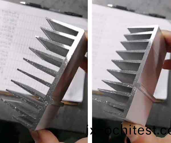 分(fen)離式散(san)熱器(qi)型材切(qie)割機(ji)450無(wu)毛(mao)刺(ci)，光(guang)亮平整(zheng)，精(jing)度(du)高(gao)