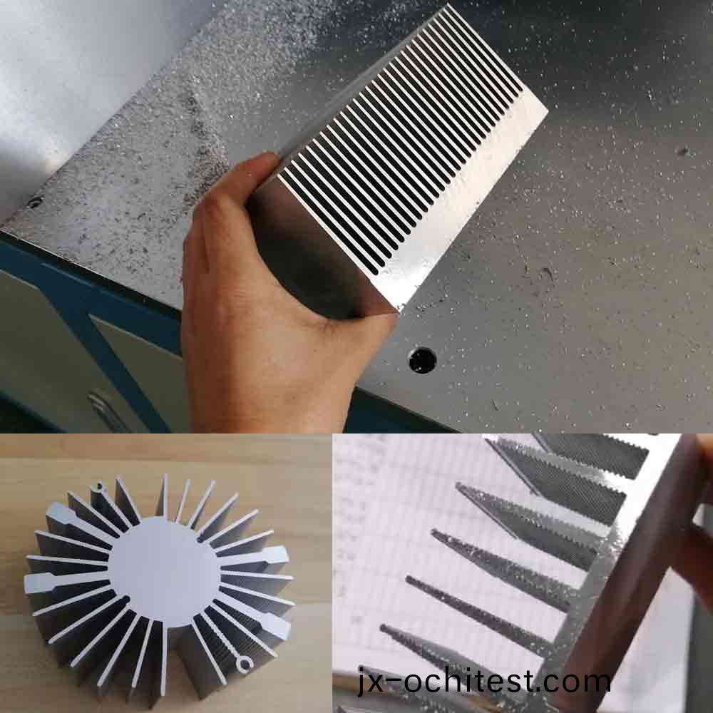 分(fen)離式(shi)型(xing)材(cai)切(qie)割(ge)機(ji)設(she)備(bei)鋸(ju)切散(san)熱(re)器、太(tai)陽蘤(hua)、鋁蜂(feng)窩闆(ban)精(jing)度(du)高無毛(mao)刺