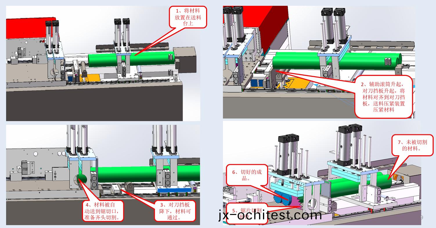 鋁(lv)棒分離式切割機示意(yi)圖(tu)