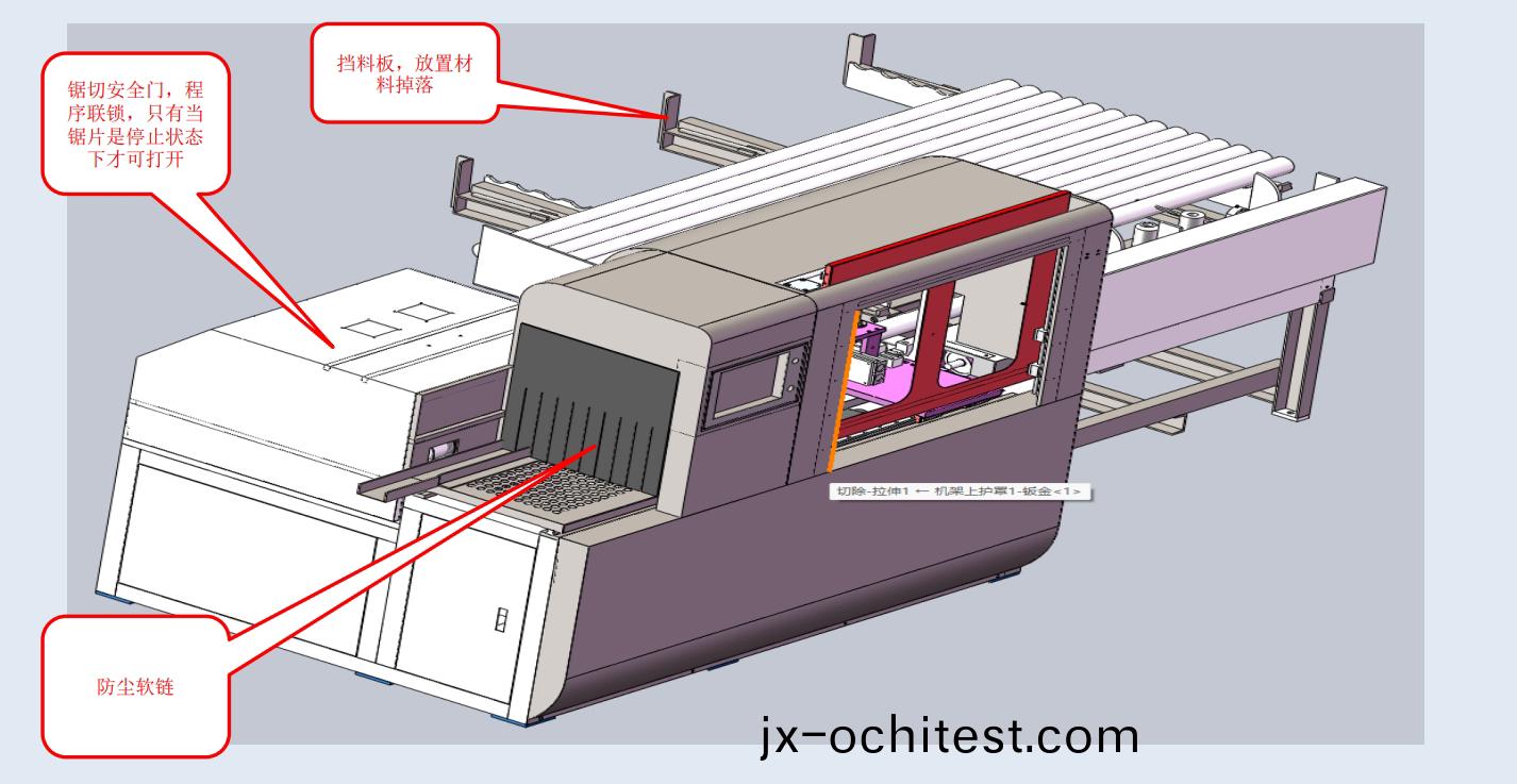 鋁(lv)圓(yuan)棒自動(dong)上料(liao)鋸(ju)SDY-QFW355-SL內(nei)部(bu)示意圖